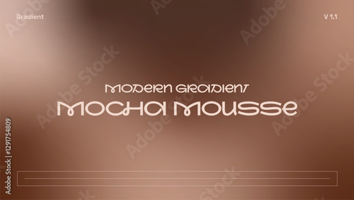 Modern gradient background. Mocha mousse color. Abstract horizontal banner, fist screen for web or for presentation. Website banner template. Elegant style, silk, fashion. Trendy colors. Oriental vibe