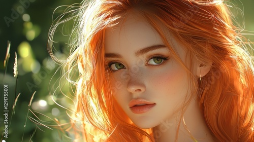 Portrait of a beautiful woman.	
