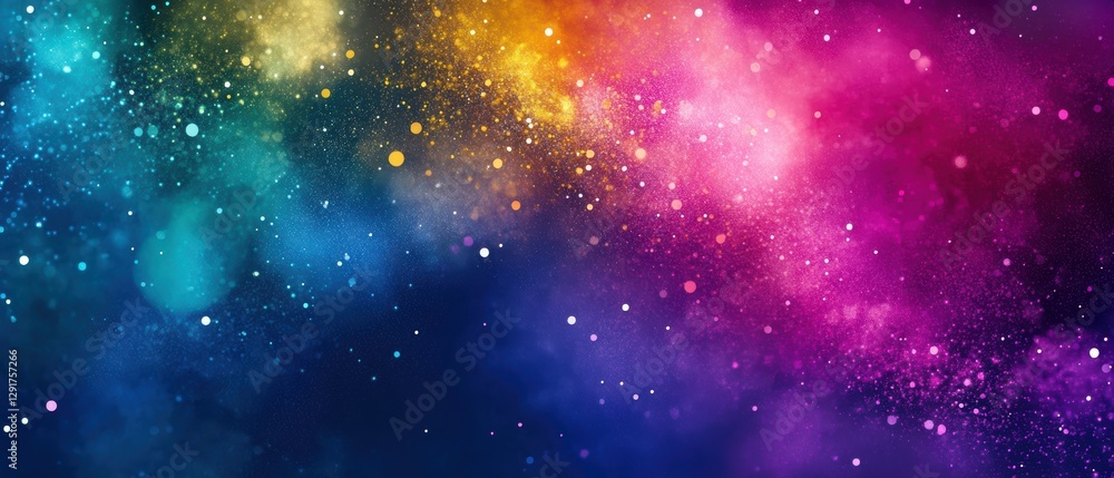Fototapeta premium 美しい色とりどりの星雲が広がる宇宙の景観