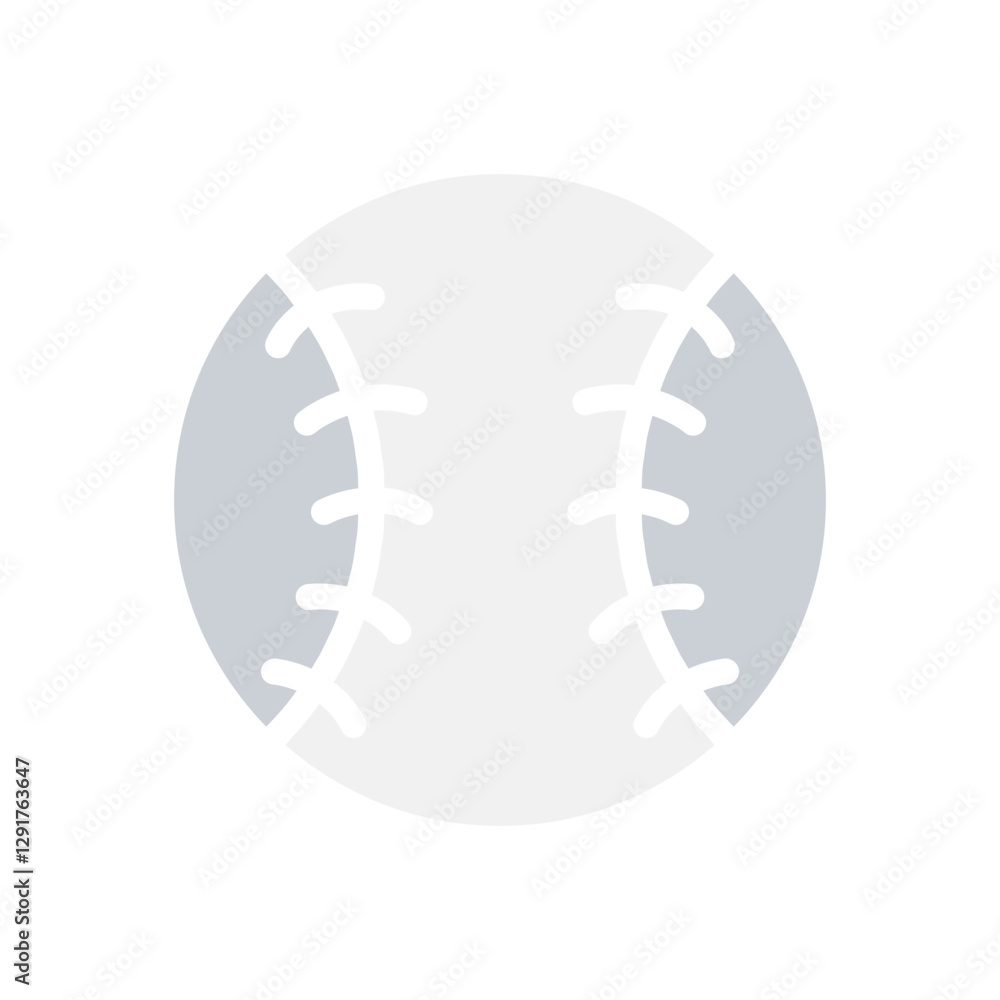 Baseball icon in flat color style Baseball icon in flat color style