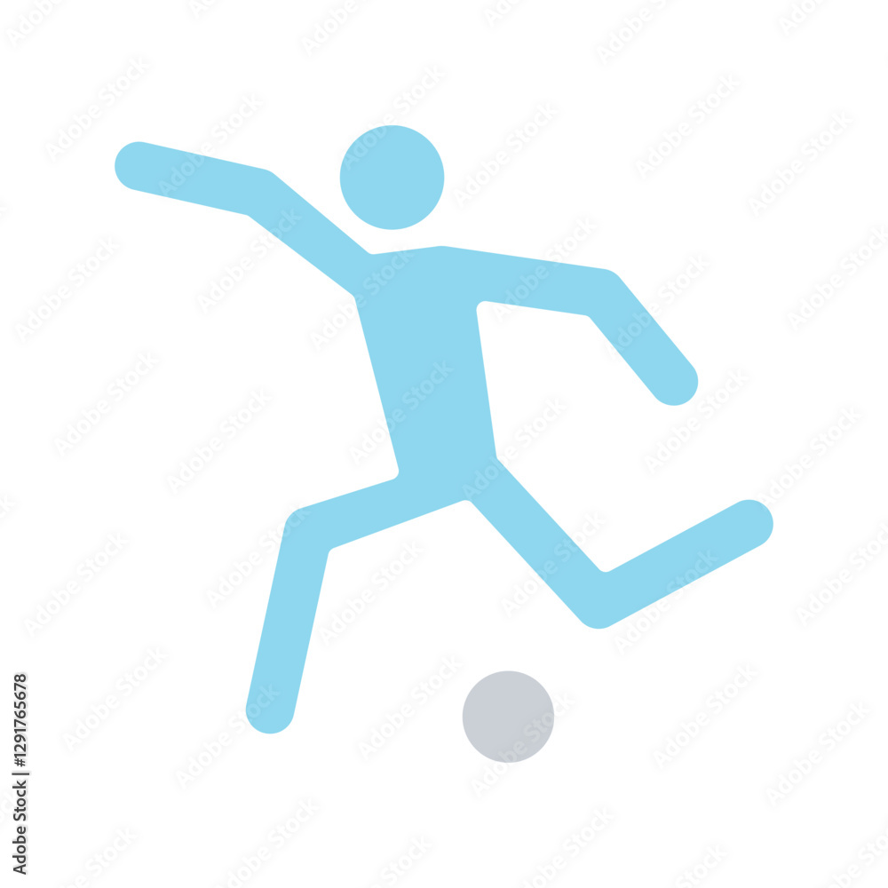 Soccer icon in flat color style Soccer icon in flat color style
