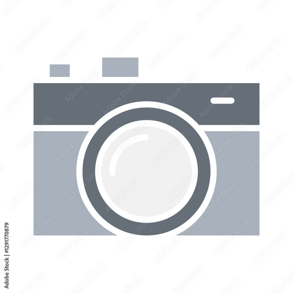 Film camera icon in flat color style Film camera icon in flat color style