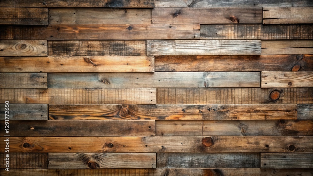 Rustic Reclaimed Wood Plank Wall Texture A Varied Collection of Aged Brown and Gray Tones, Ideal for Design Projects Requiring a Vintage Aesthetic Rustic Reclaimed Wood Plank Wall Texture A Varied Collection of Aged Brown and Gray Tones, Ideal for Design Projects Requiring a Vintage Aesthetic