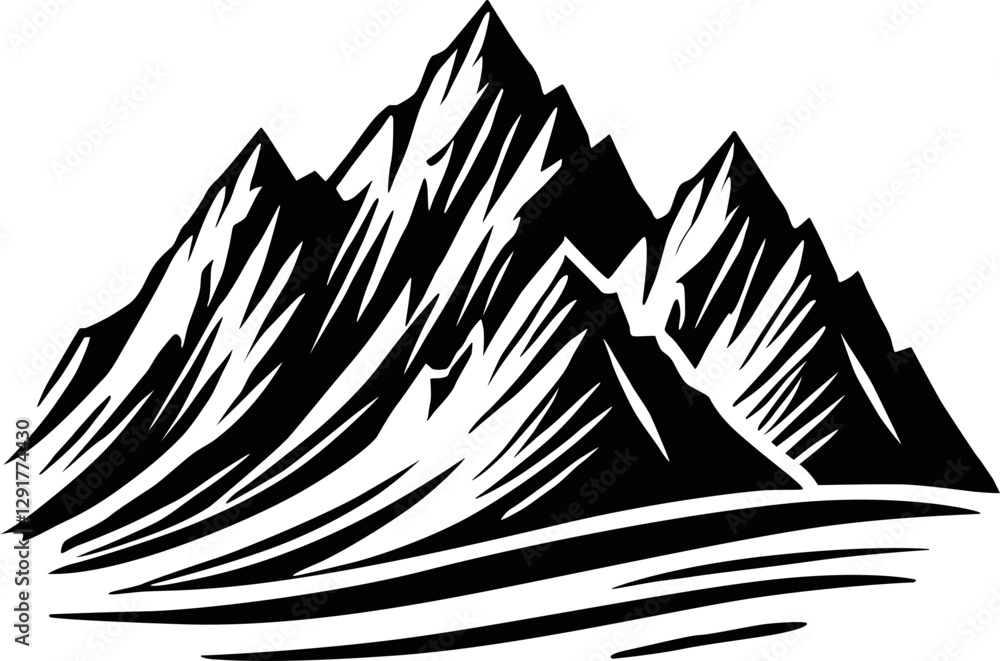Fototapeta premium Mountain Range SVG Cut Files for Cricut & Silhouette
