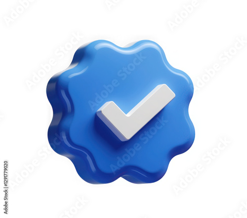 Verified icon 3d illustration background
