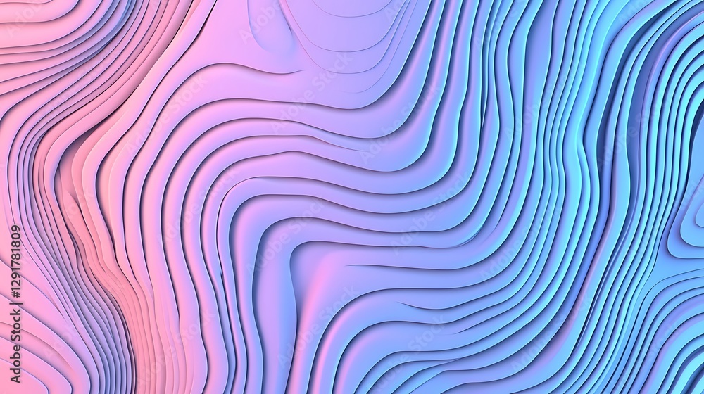 Fototapeta premium Abstract flowing lines pattern, gradient colored, background for design and use