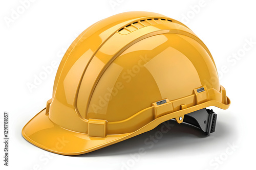 Bright Yellow Safety Helmet, Ideal for Construction.