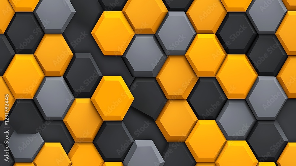 Abstract geometric pattern, hexagonal tiles, vibrant colors, modern design Abstract geometric pattern, hexagonal tiles, vibrant colors, modern design