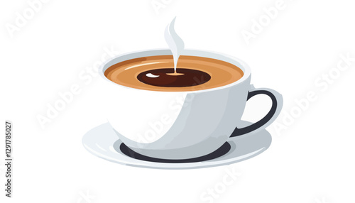Coffee Cup Vector on White Background