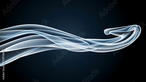 Wallpaper Mural Abstract Smoke Flowing; Concept art against a dark background. Ideal for design or marketing purposes Torontodigital.ca