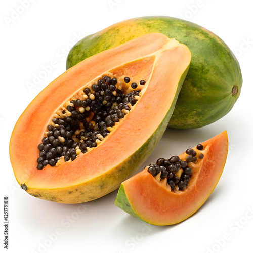 Wallpaper Mural papaya on white Torontodigital.ca
