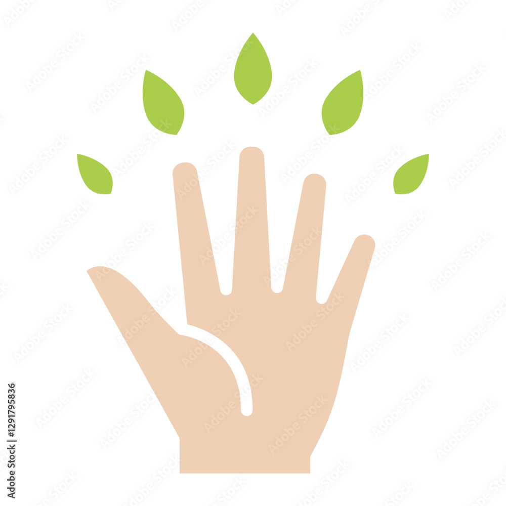 Obraz premium Nature conservation icon in flat color style