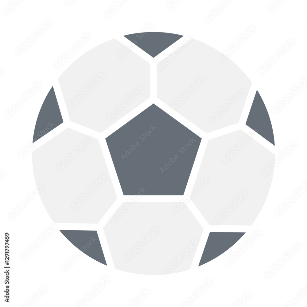 Football icon in flat color style Football icon in flat color style