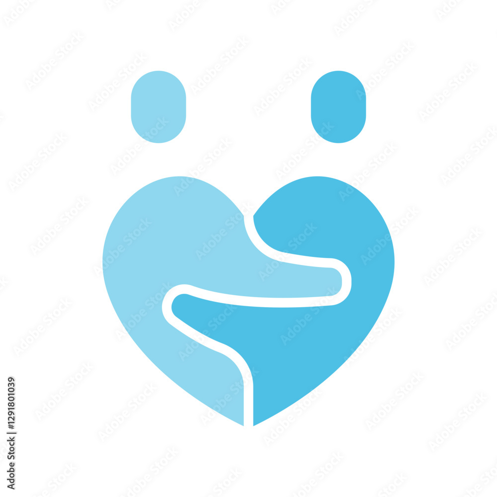 Couple icon in flat color style Couple icon in flat color style