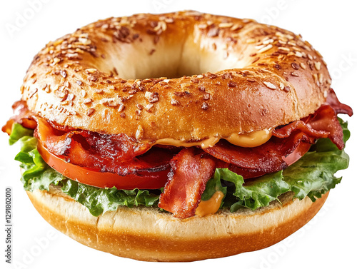 bagel with ham and cheese