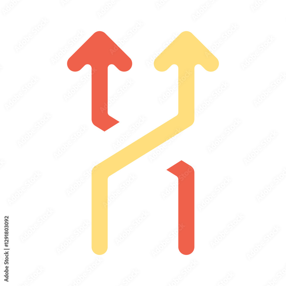 Arrow icon in flat color style Arrow icon in flat color style