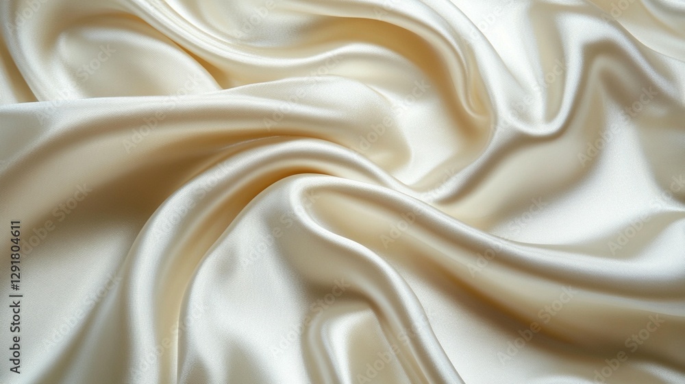 Luxurious cream satin fabric with elegant folds and soft texture. Luxurious cream satin fabric with elegant folds and soft texture.