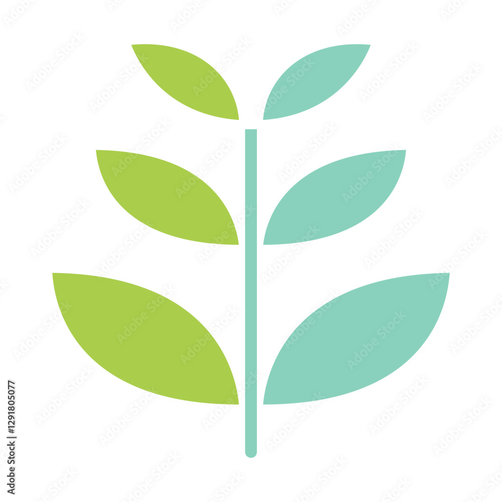 Sprout, tree icon in flat color style Sprout, tree icon in flat color style