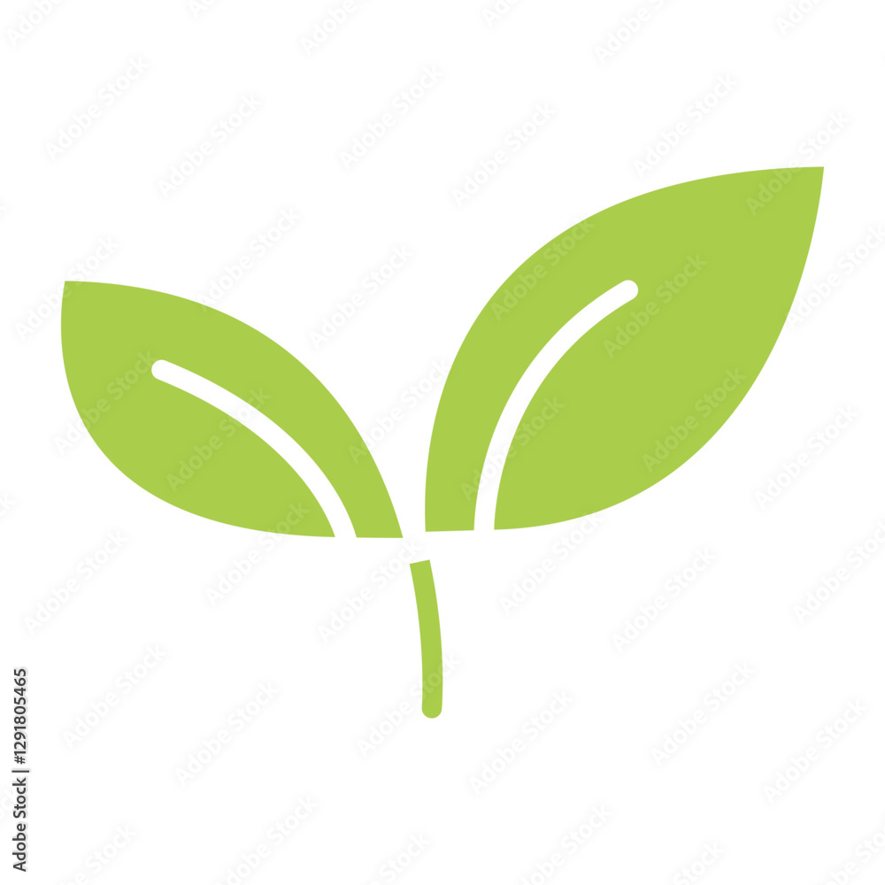 Sprout icon in flat color style Sprout icon in flat color style