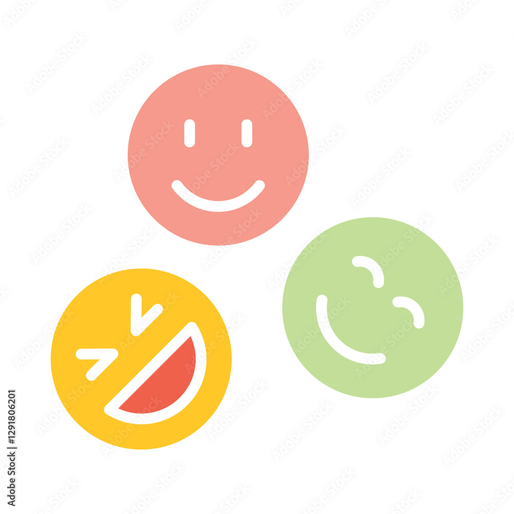 Psychology icon in flat color style Psychology icon in flat color style