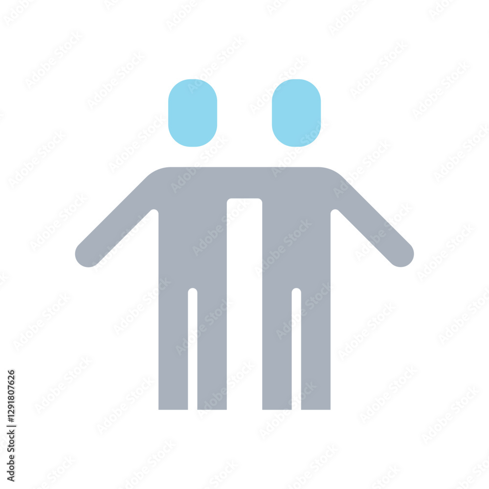Friendship icon in flat color style Friendship icon in flat color style