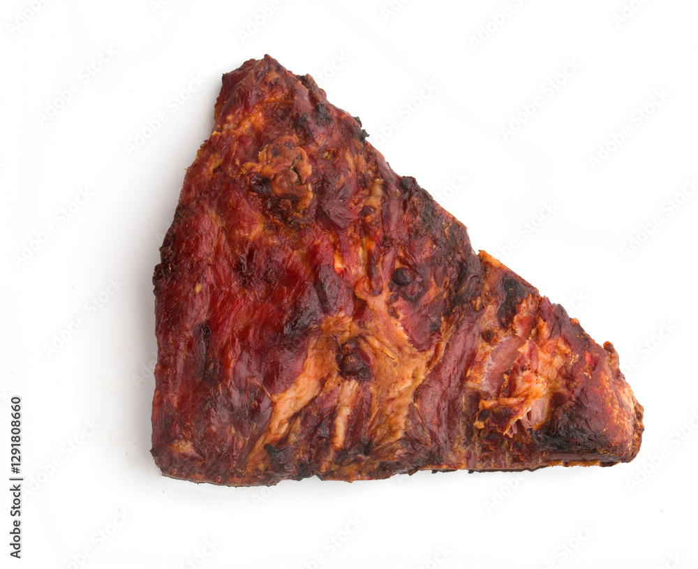 fried ribs on white background
fried ribs on white background