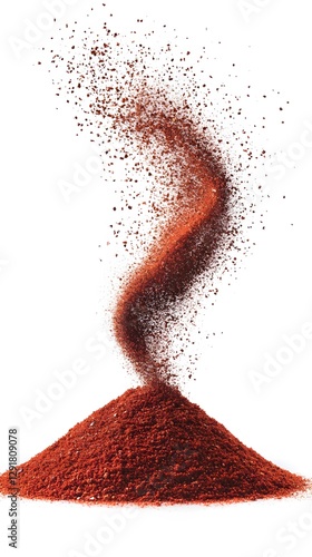 Wallpaper Mural 33. Floating red paprika powder particles suspended in mid-air, isolated on a pure white background Torontodigital.ca