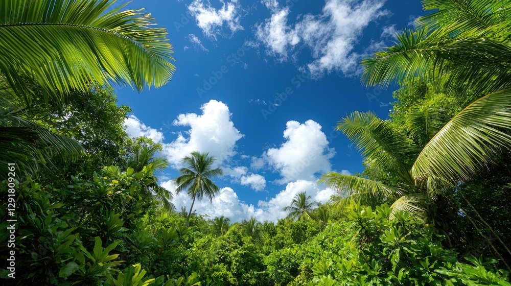 Lush Tropical Canopy, Sunlight, Sky, Lush Green Forest, Nature, Beautiful Landscape, Tranquil Scene, Nature Photography Lush Tropical Canopy, Sunlight, Sky, Lush Green Forest, Nature, Beautiful Landscape, Tranquil Scene, Nature Photography