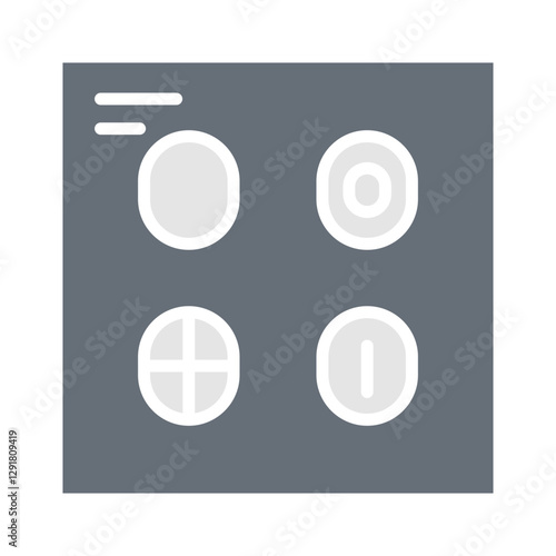 MRI scan icon in flat color style