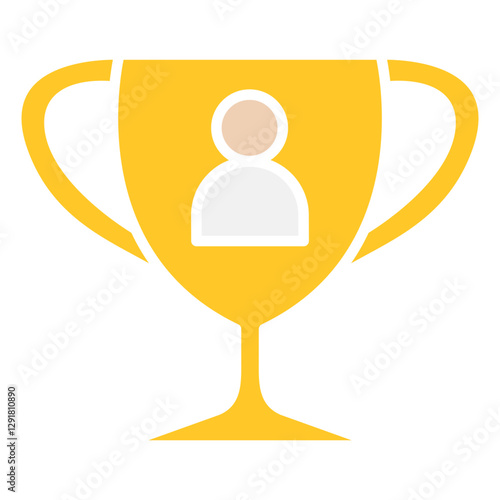 Award icon in flat color style
