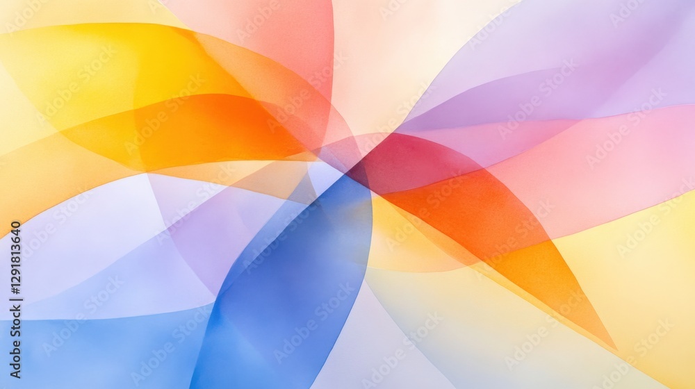Obraz premium Abstract Colorful Overlapping Shapes Background
