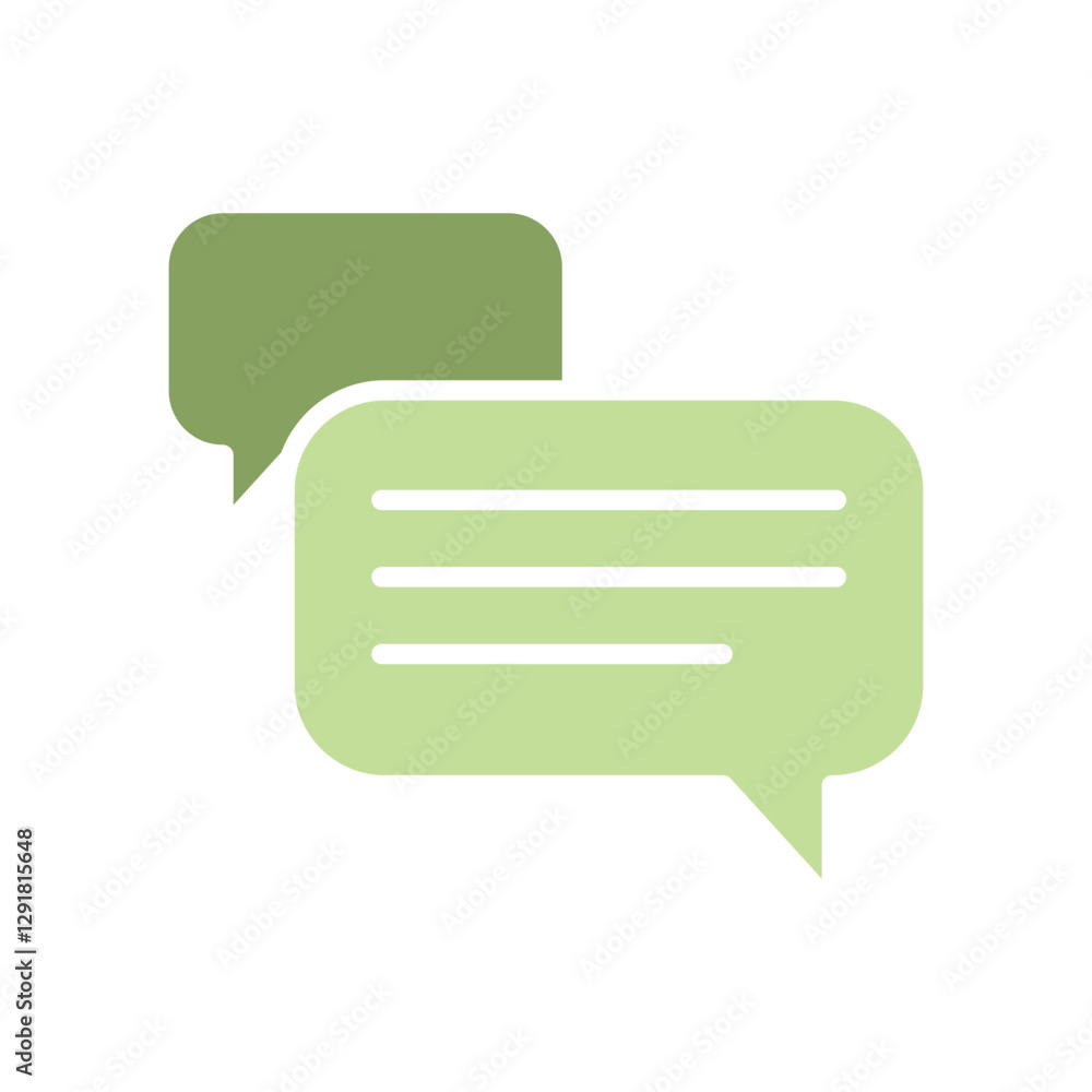 Texting icon in flat color style Texting icon in flat color style