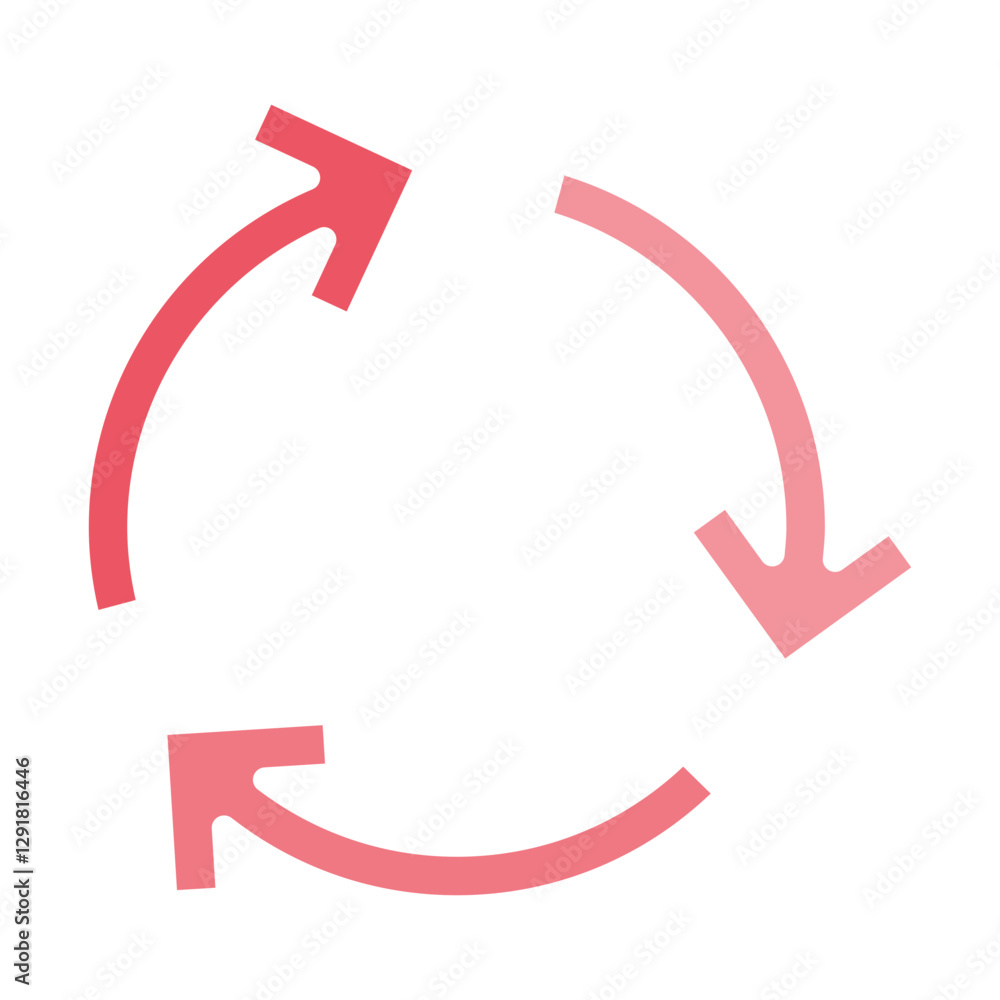 Recycle icon in flat color style Recycle icon in flat color style