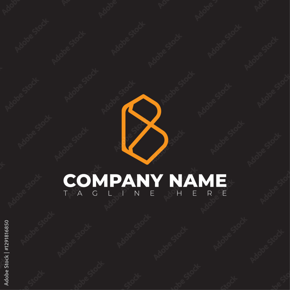 Naklejka premium B Logo Design Template