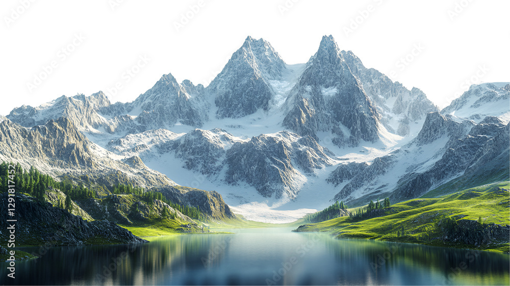 Fototapeta premium alpine lake in switzerland