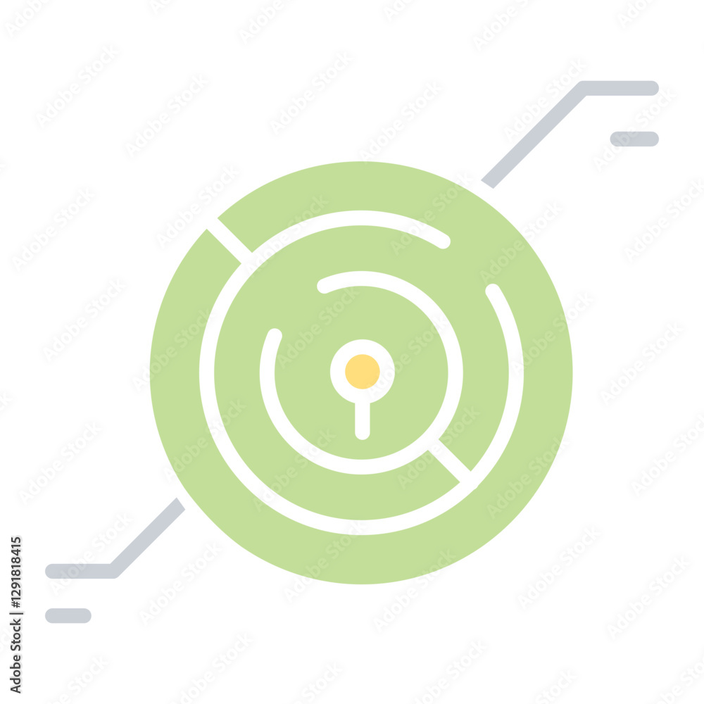 Security system icon in flat color style Security system icon in flat color style