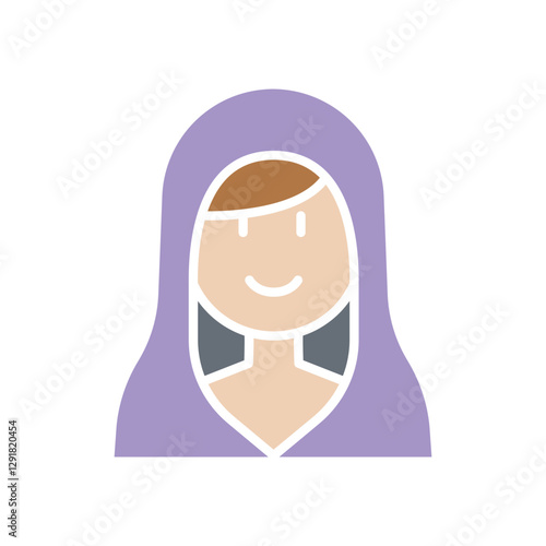 Necromancer icon in flat color style