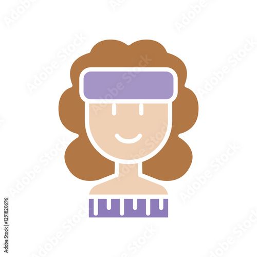 Conjuror icon in flat color style
