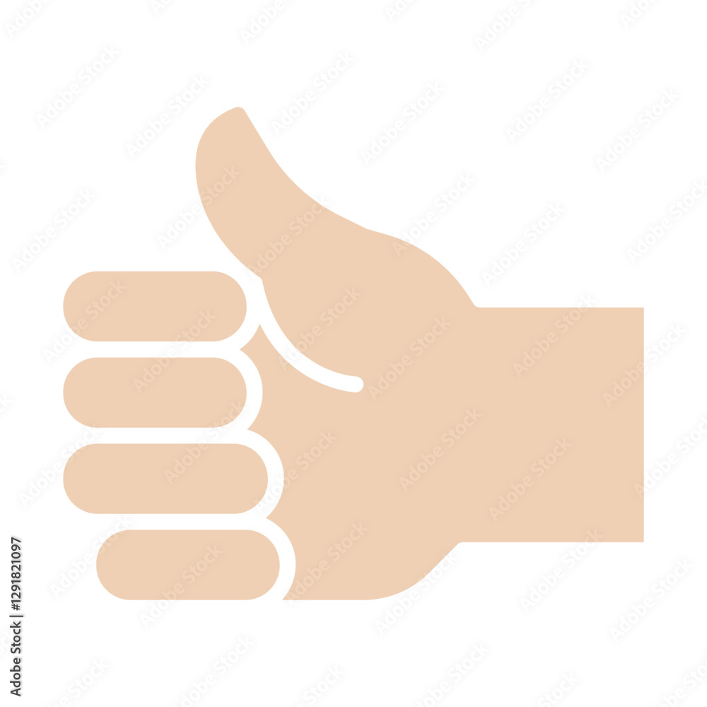 Thumb up icon in flat color style Thumb up icon in flat color style