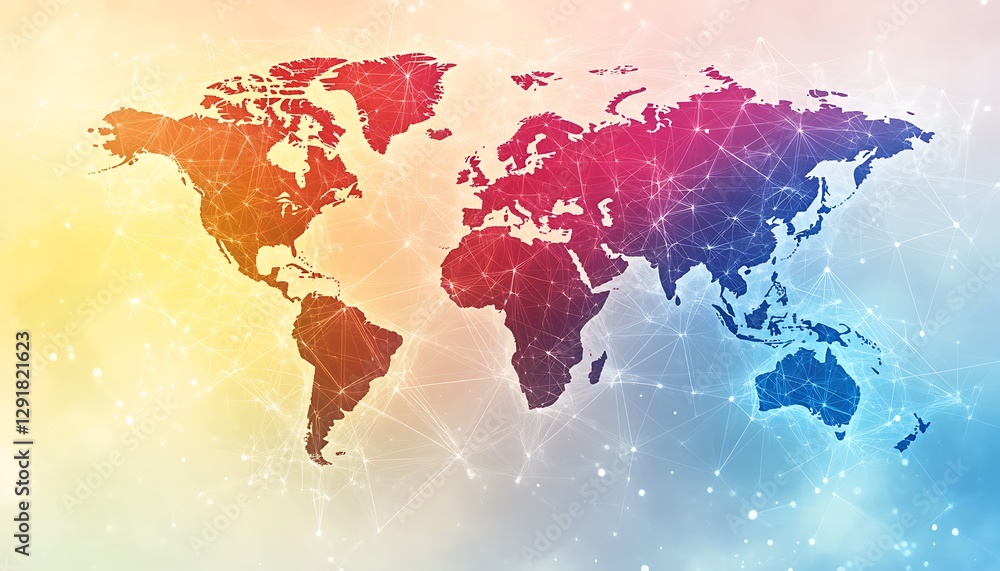 Fototapeta premium Global Network Map
