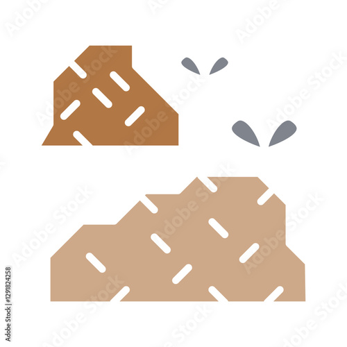 Sewage icon in flat color style