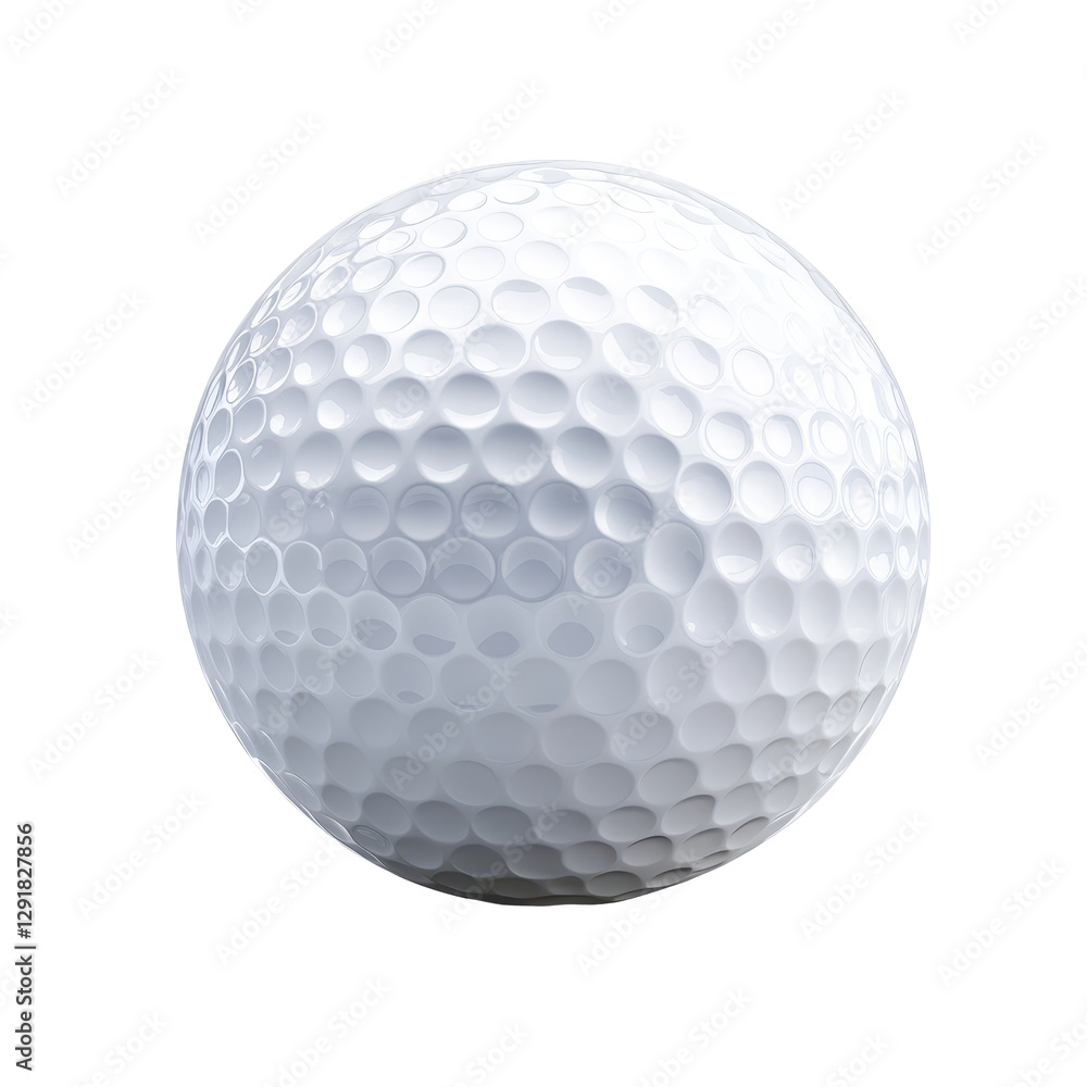 Golf ball on a white background showcasing its dimpled texture and spherical shape for sports enthusiasts, golf ball isolated onisolated on white background Golf ball on a white background showcasing its dimpled texture and spherical shape for sports enthusiasts, golf ball isolated onisolated on white background