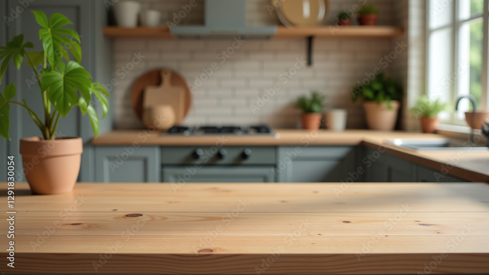 blurred kitchen table space displaying products wooden blurred kitchen table space displaying products wooden