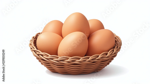 Wallpaper Mural brown eggs white background png image file present Torontodigital.ca