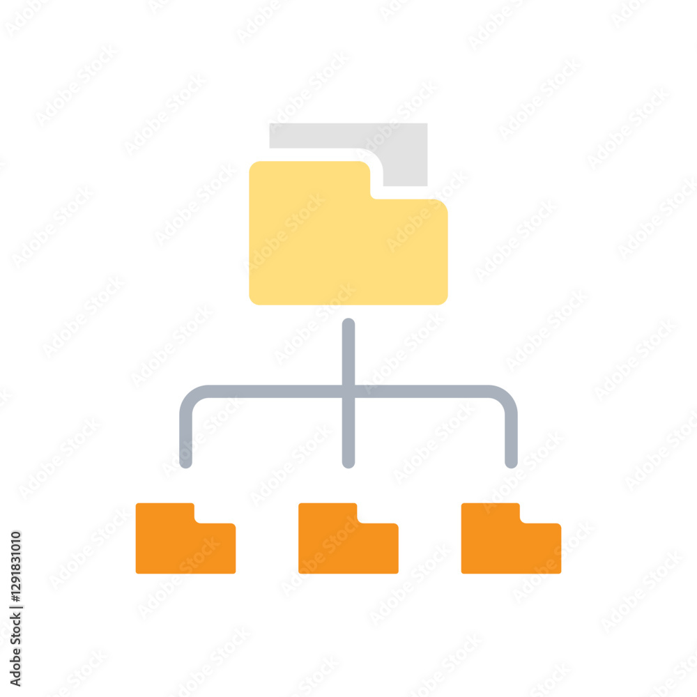 Data sharing icon in flat color style Data sharing icon in flat color style