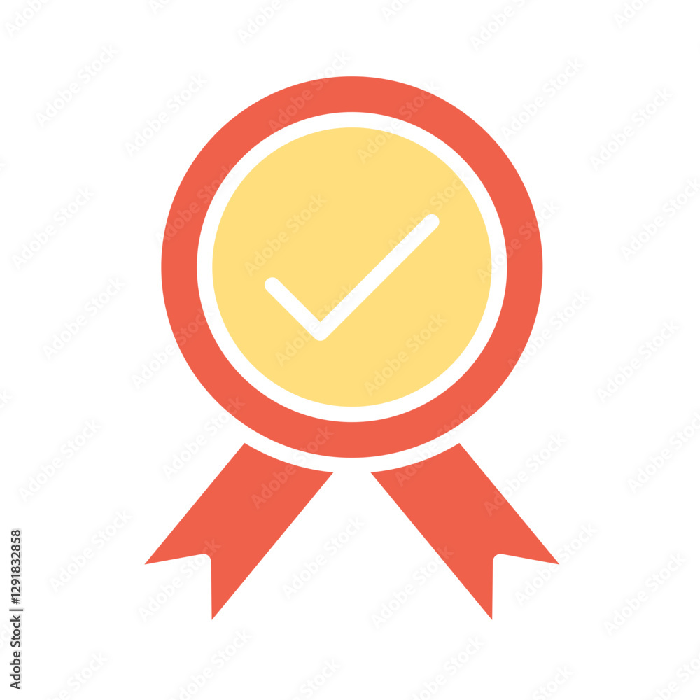 Assurance icon in flat color style Assurance icon in flat color style