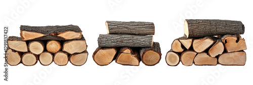 Wallpaper Mural A set of stacked wood logs Torontodigital.ca