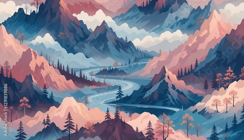sunrise over the mountains