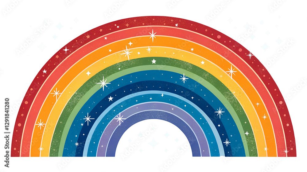 Fototapeta premium Beautiful Colorful Rainbow Spectrum Background with Papercut Cloud Design PNG file download