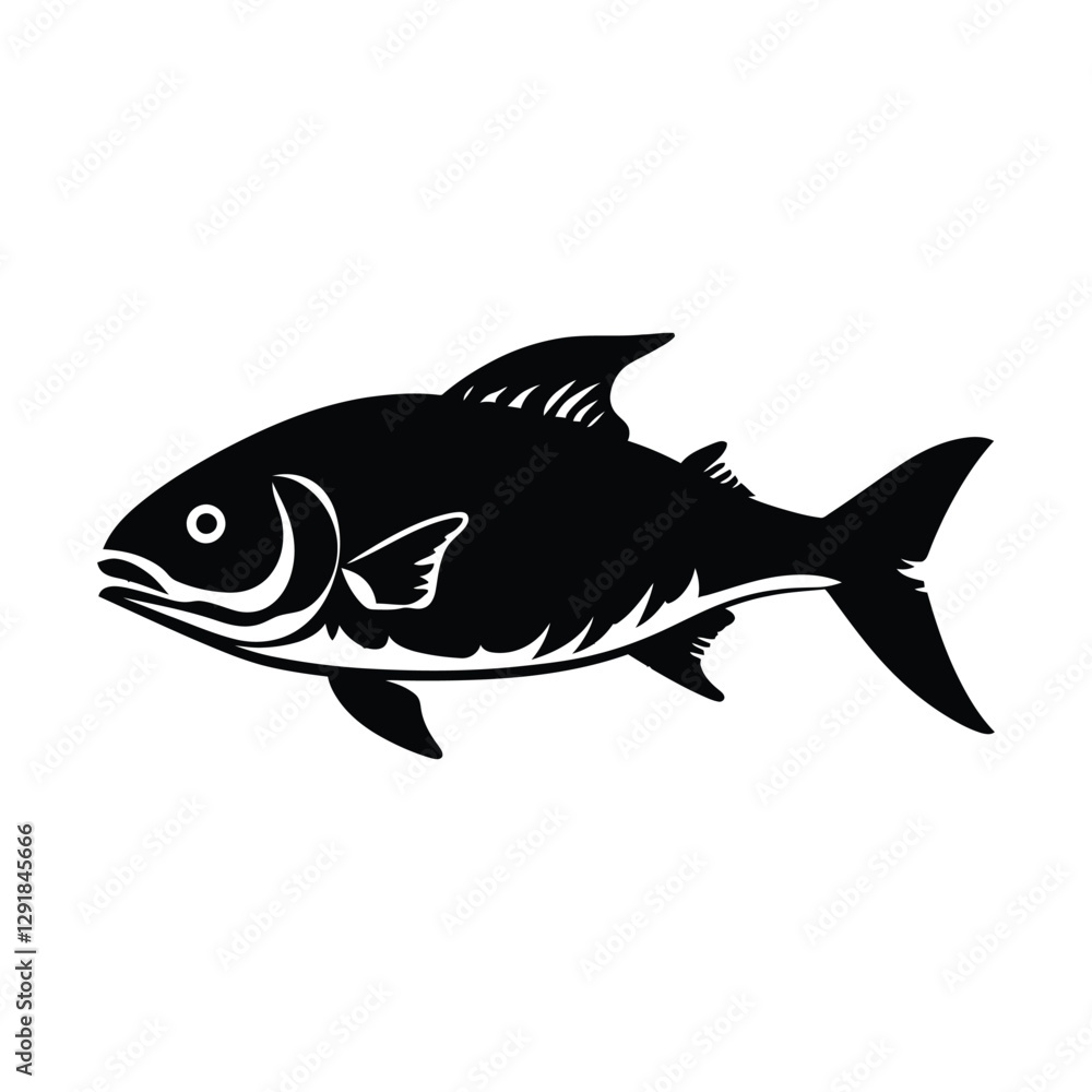 Bluefish vector silhouette illustration Bluefish vector silhouette illustration
